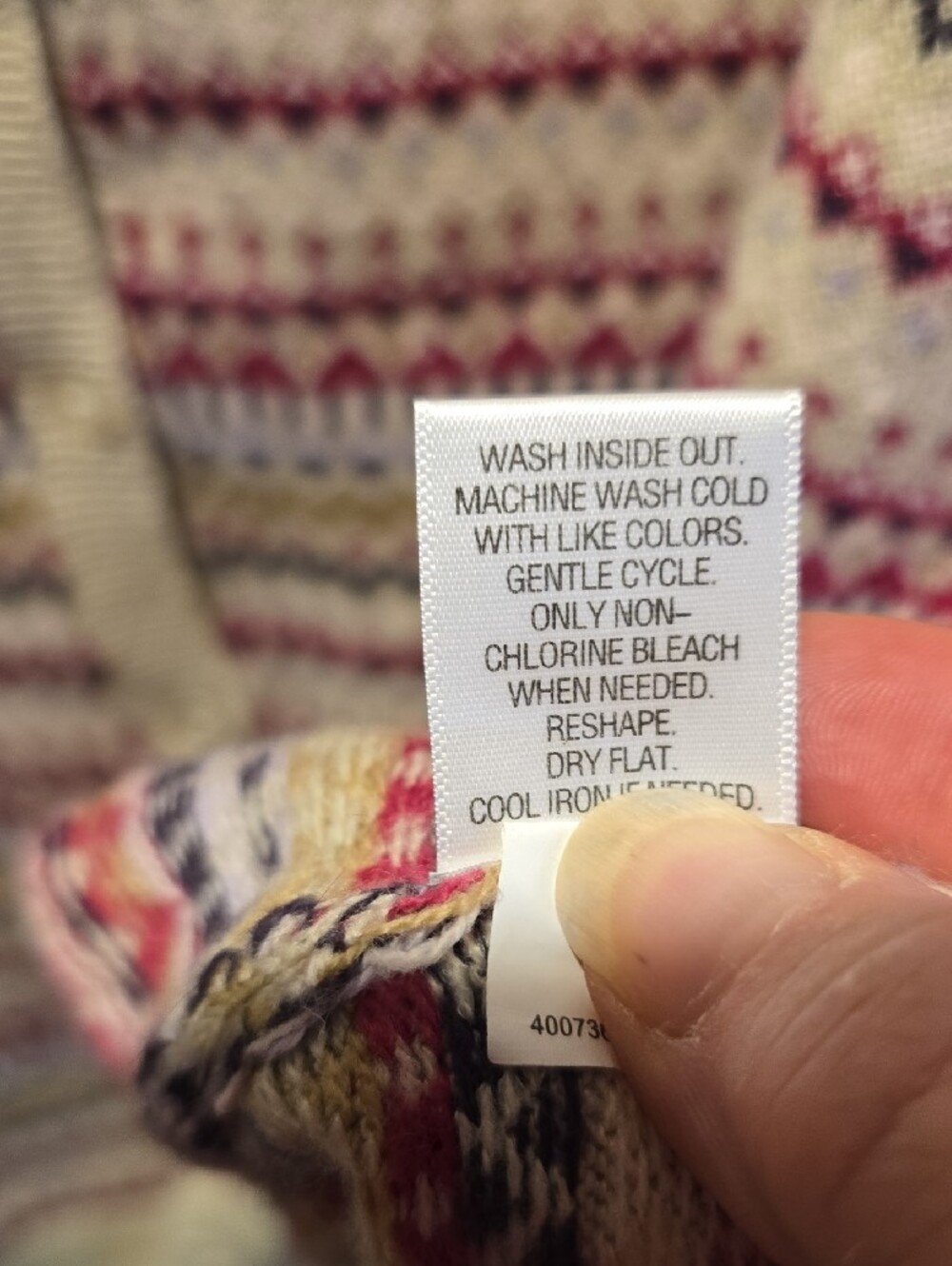 croft & barrow Cream Multicolor Fair Isle Button-Front Cardigan - Picture 8 of 11